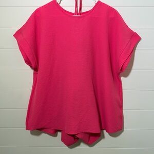 SHEIN Vibrant Pink Blouse/Shorts set